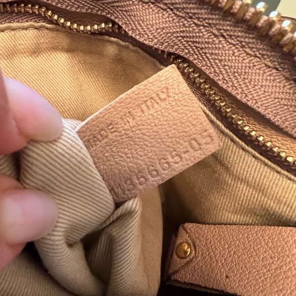 Chloe Marcie Perforated Crossbody Satchel in Tan - Picture 13 of 16